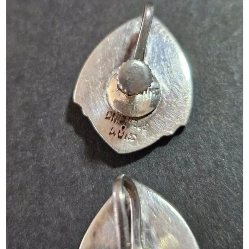 Siam Sterling silver vintage screw back clip on earrings